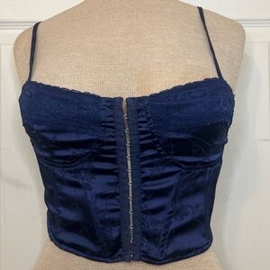 Pacsun Blue Corset with Lace